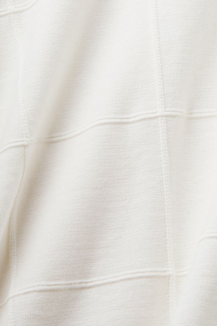 Farveafstemt gittersweater med struktur, OFF WHITE, detail image number 5