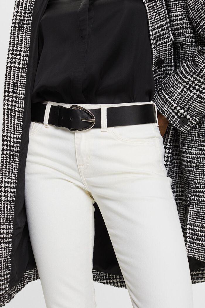 Jeans med mellemhøj talje og lige ben, OFF WHITE, detail image number 2
