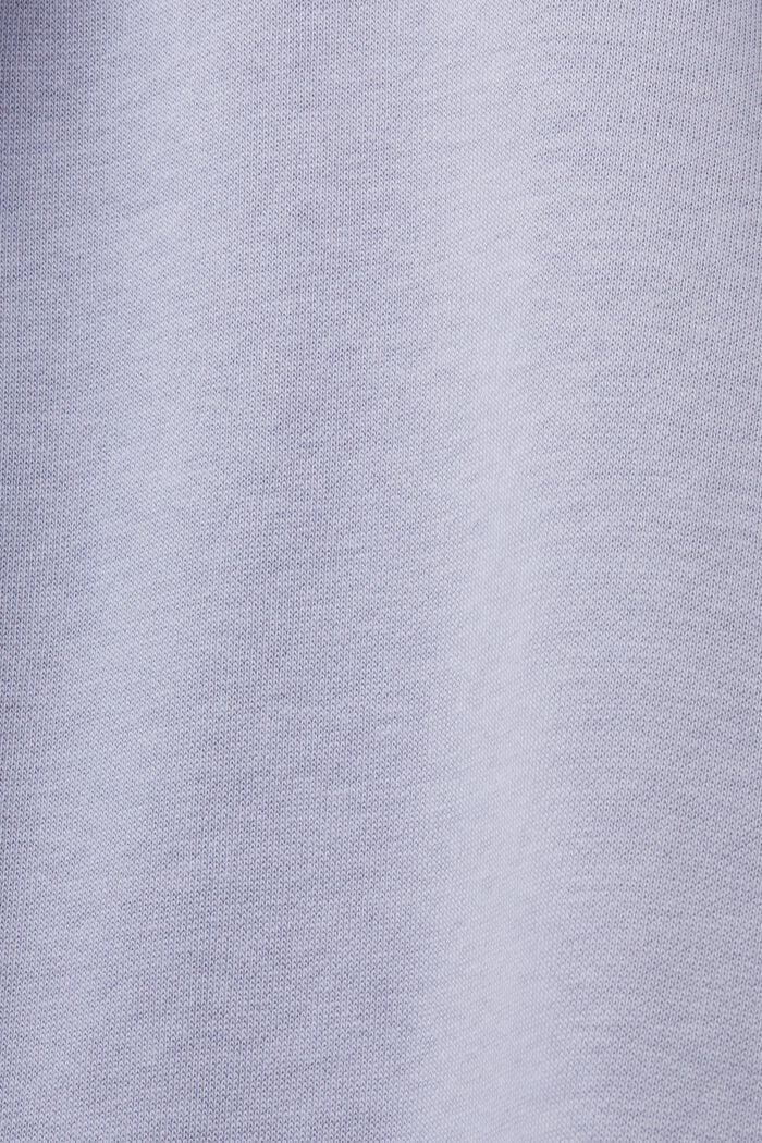 Sweatshirt med hætte og syet logo, LIGHT BLUE LAVENDER, detail image number 4