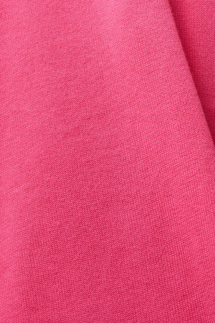Sweater i bomuld med rund hals, PINK FUCHSIA, detail image number 5