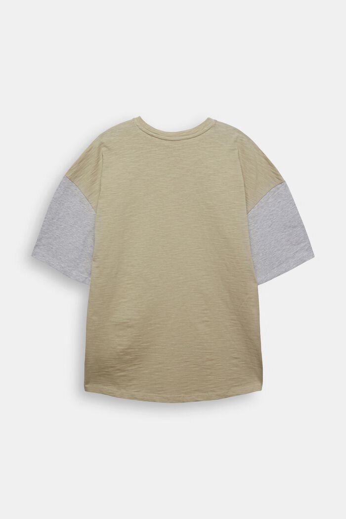 Tofarvet slub-T-shirt, DUSTY GREEN, detail image number 2
