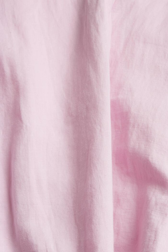 Oversized bluse i hørmiks, PINK, detail image number 4