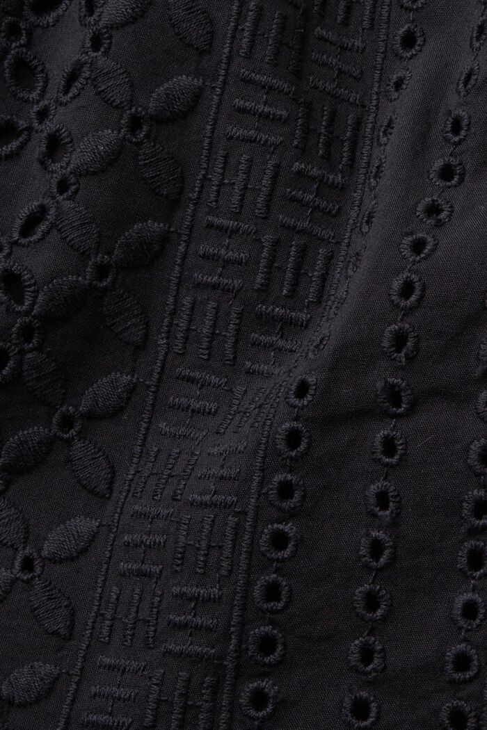 Broderede shorts, LENZING™ ECOVERO™, BLACK, detail image number 5