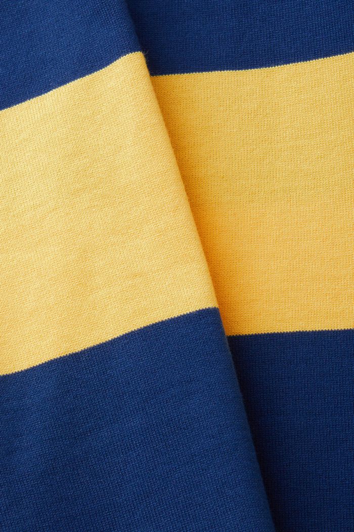 Stribet rugby-poloshirt, YELLOW, detail image number 3