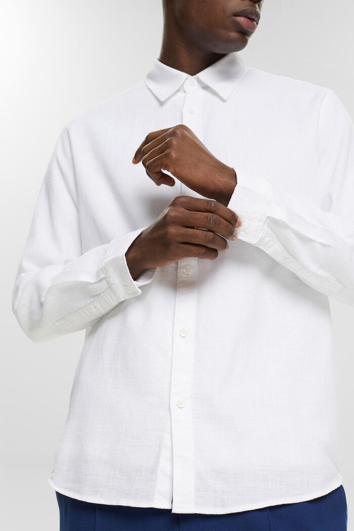 Dobby-skjorte, WHITE, detail image number 2