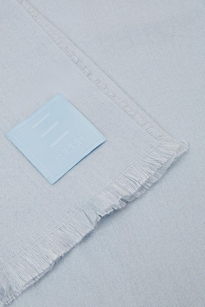 Tørklæde i børstet uldmiks, LIGHT BLUE, detail image number 1