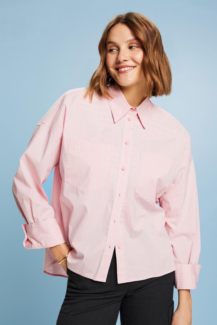 Stribet button down-skjorte, PINK/LIGHT BLUE, detail image number 3