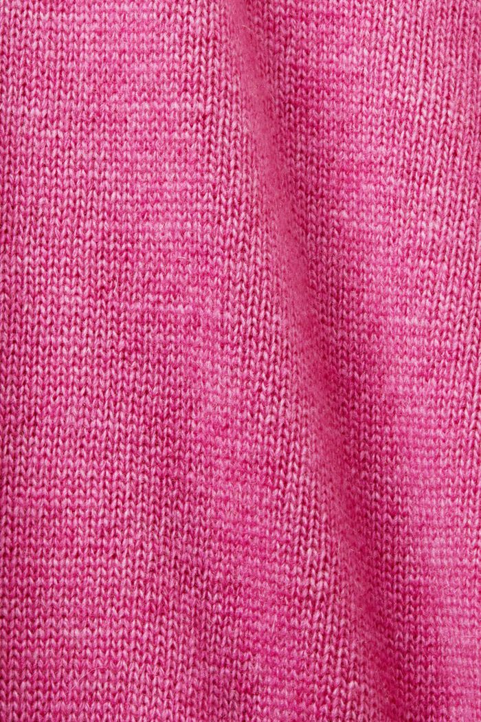 Sweater i uldmiks med høj hals, PINK FUCHSIA, detail image number 5