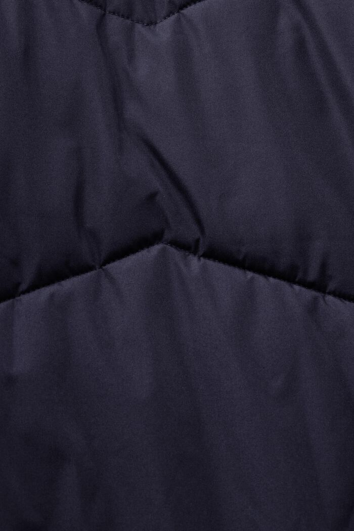 Quiltet pufferfrakke med hætte, NAVY, detail image number 5