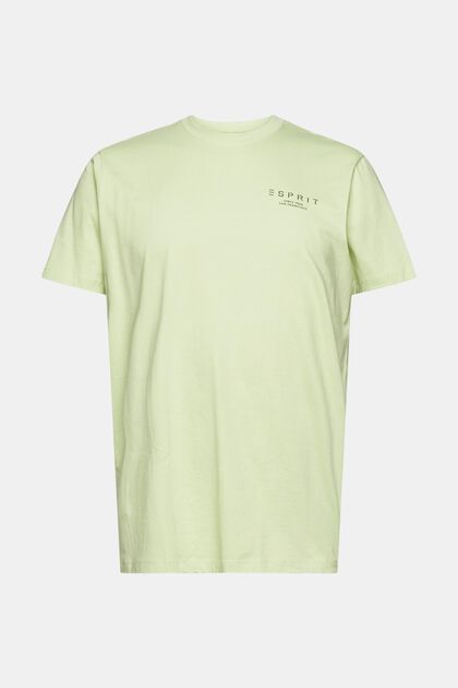 T-shirt i jersey med logoprint, LIGHT GREEN, overview