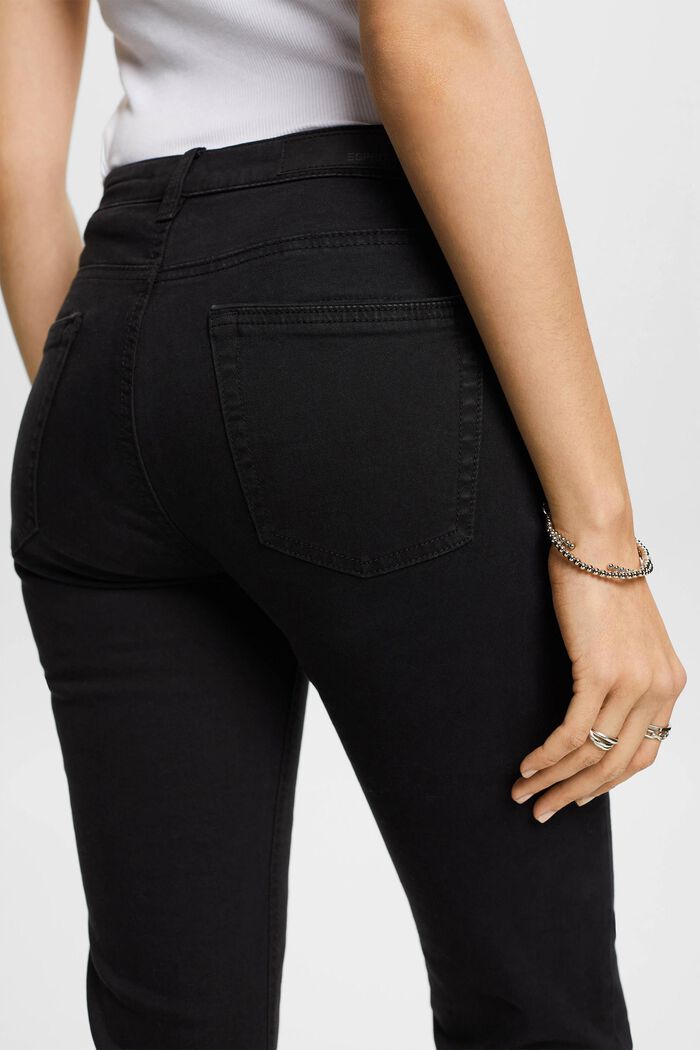 Capri-jeans med mellemhøj talje, BLACK, detail image number 4
