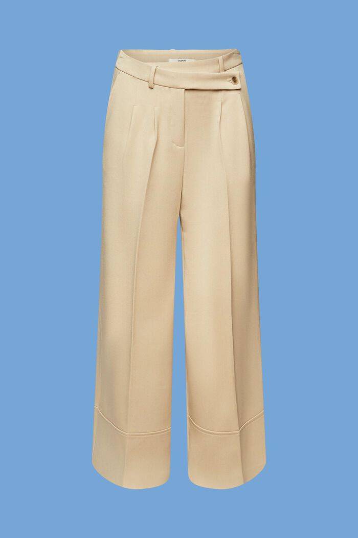 Culotte-bukser med viskosemiks, SAND, detail image number 7
