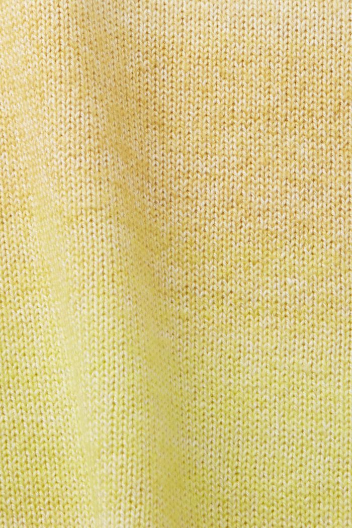 Kortærmet pullover, bomuldsmiks, BRIGHT YELLOW, detail image number 5