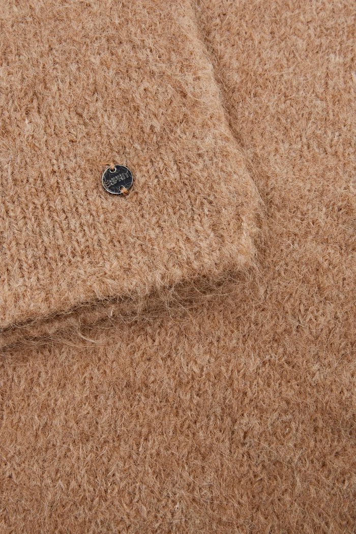 Loddent tørklæde i alpacamiks, BEIGE, detail image number 1