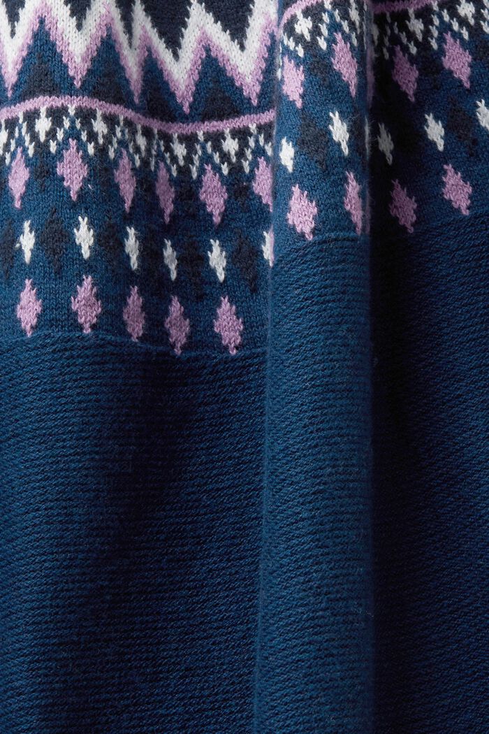 Pullover med jacquard-mønster, PETROL BLUE, detail image number 5