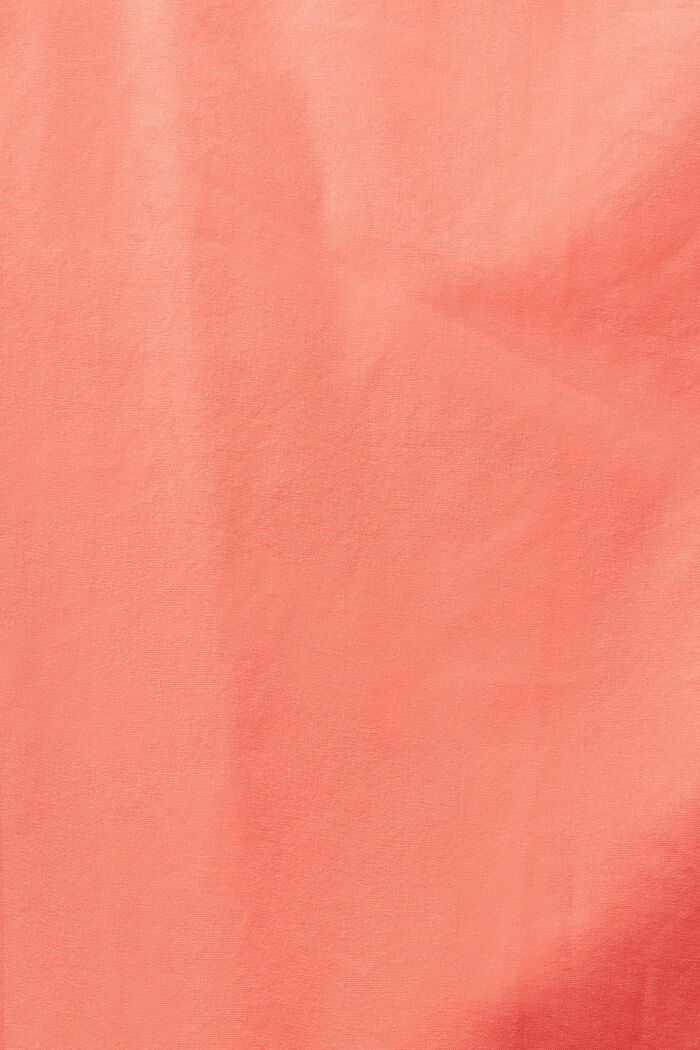 Skjorte i bomuldspoplin, CORAL RED, detail image number 4