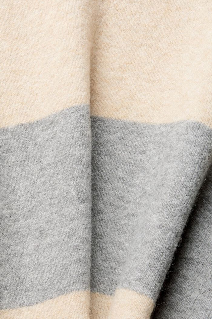 Med uld: stribet pullover, MEDIUM GREY, detail image number 1