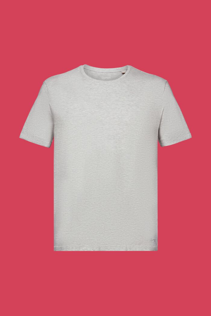 Jersey-T-shirt med print på ryggen, LIGHT GREY, detail image number 6