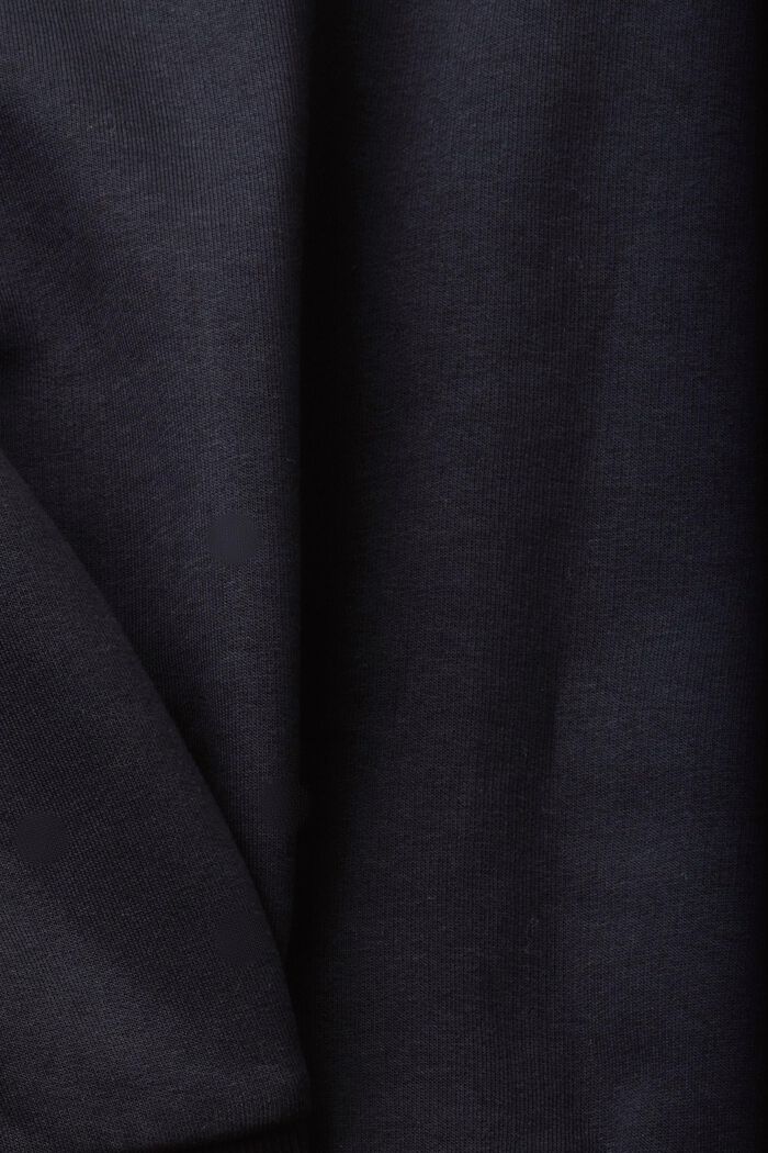 Cropped hættetrøje med gennemgående lynlås, BLACK, detail image number 5