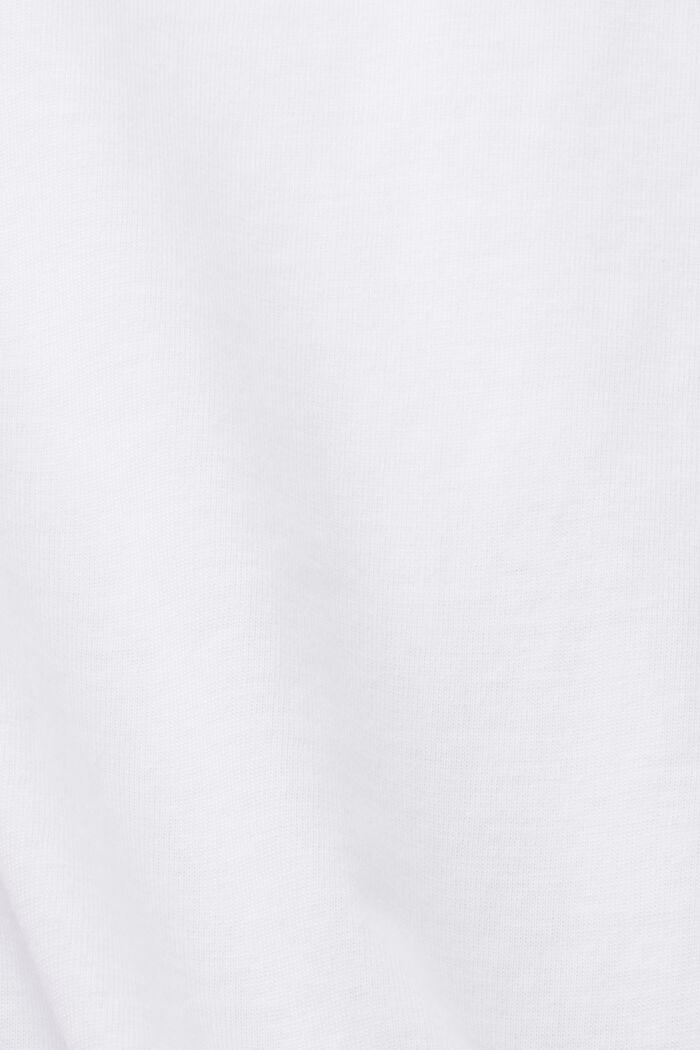 T-shirt med rund hals og print, 100 % bomuld, WHITE, detail image number 5