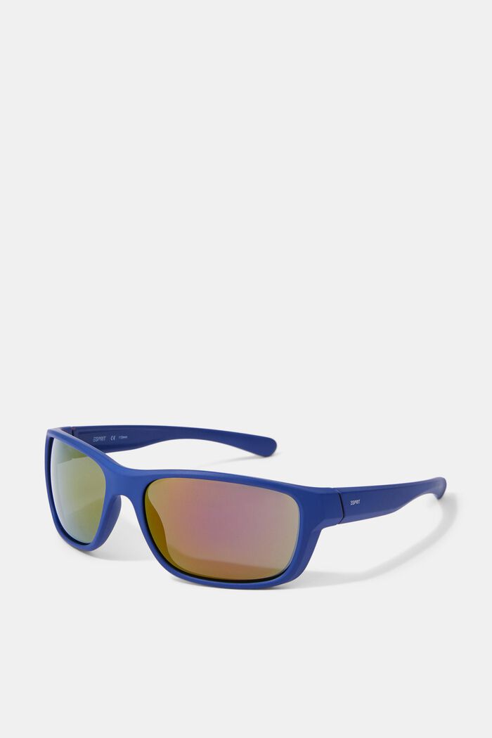 Sportssolbriller med fleksible stænger, BLUE, overview