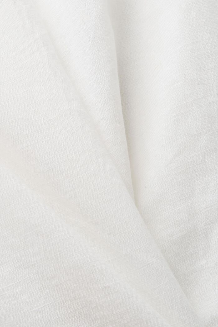 Ærmeløs bluse i hørmiks, OFF WHITE, detail image number 6