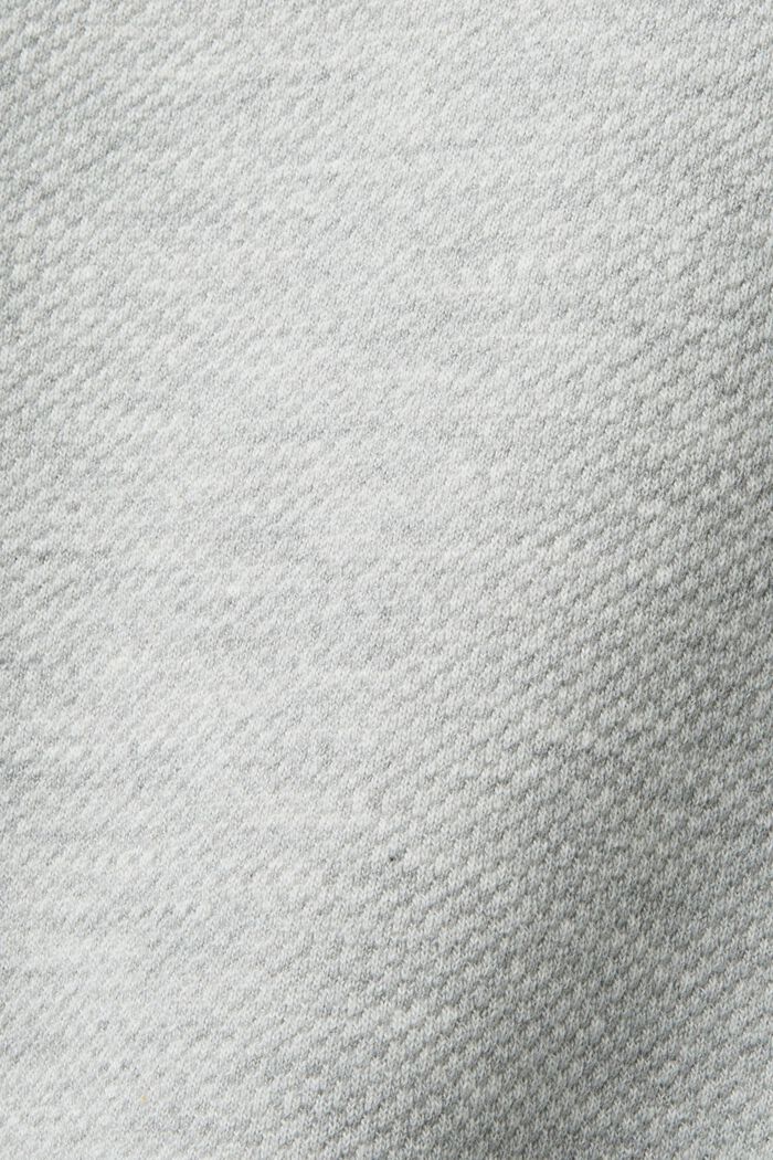 Sweatshirt i fleece med logo i netmateriale, LIGHT GREY, detail image number 5