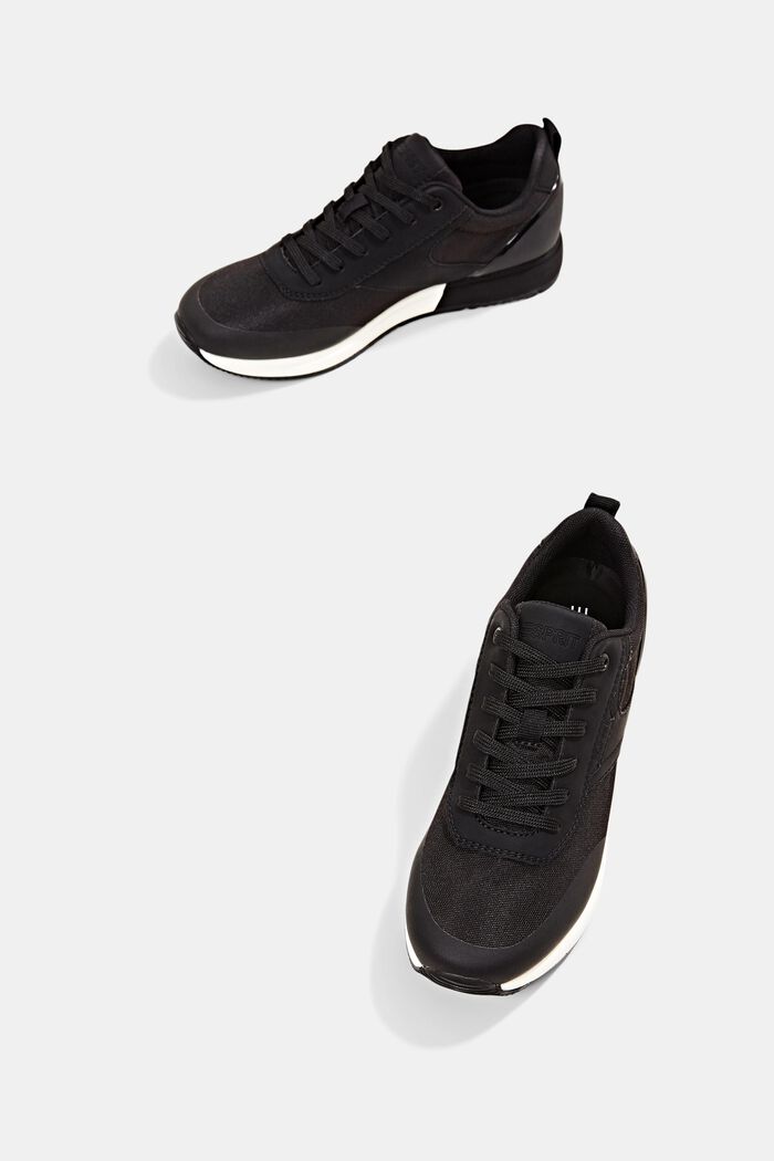 Sneakers med running-silhuet, BLACK, detail image number 6