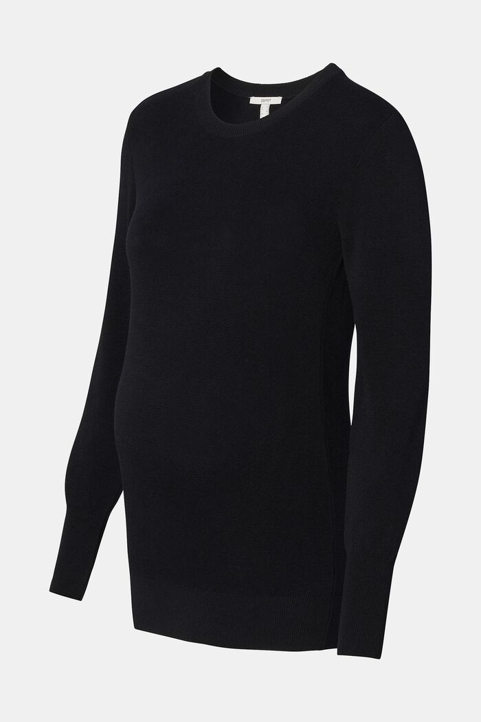 MATERNITY sweatshirt med rund hals, BLACK INK, detail image number 4