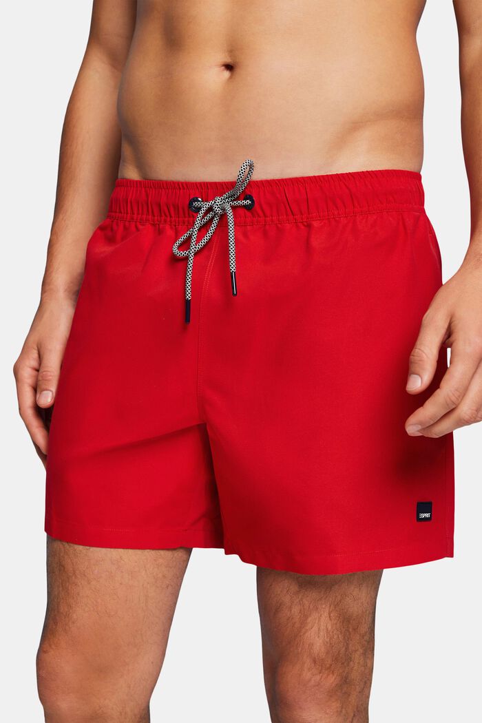 Beach shorts med elastisk linning, ORANGE RED, detail image number 2