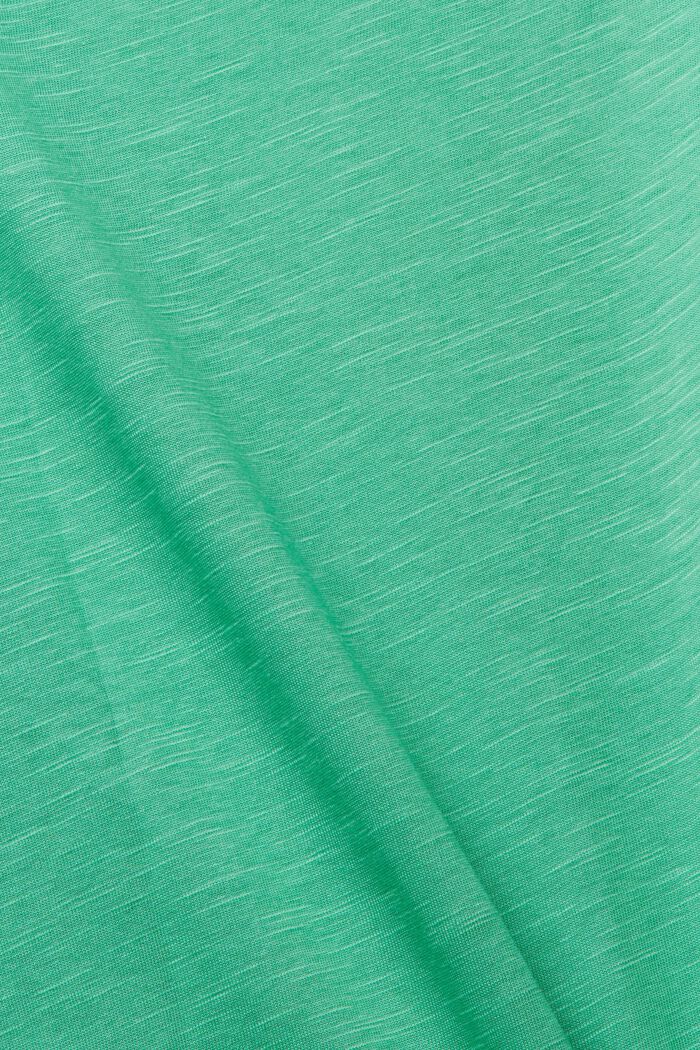 T-shirt med V-udskæring, GREEN, detail image number 1