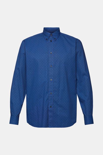 Mønstret button-down skjorte, 100 % bomuld
