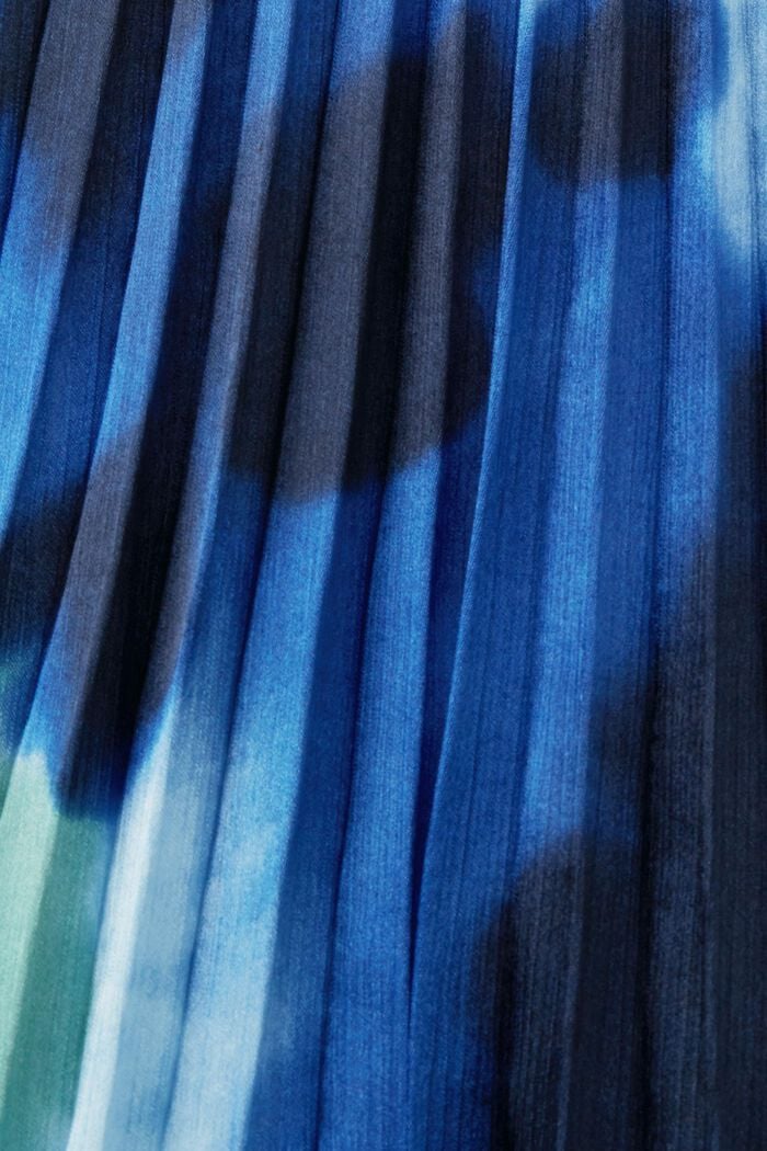 Krøllet midikjole med allover-print, BLUE, detail image number 6