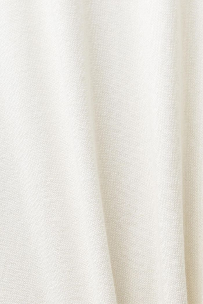 Kortærmet poloskjorte i strik, OFF WHITE, detail image number 5