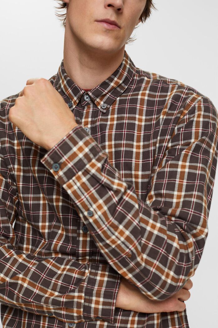 Ternet button down-skjorte, BROWN, detail image number 2