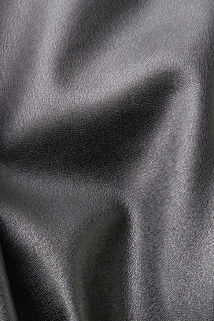 Midinederdel i imiteret læder, BLACK, detail image number 5
