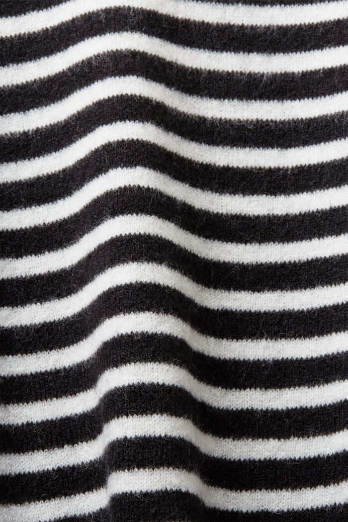 Striksweater med blouson-ærmer, NEW BLACK, detail image number 5