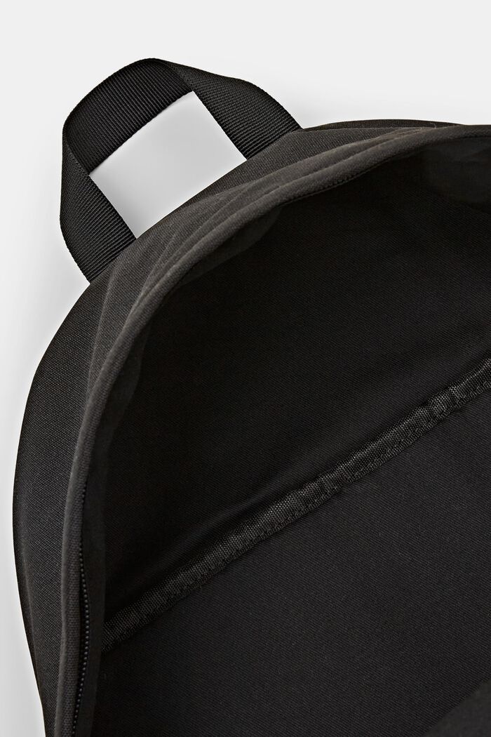 Vævet rygsæk med lynlåslomme, BLACK, detail image number 4