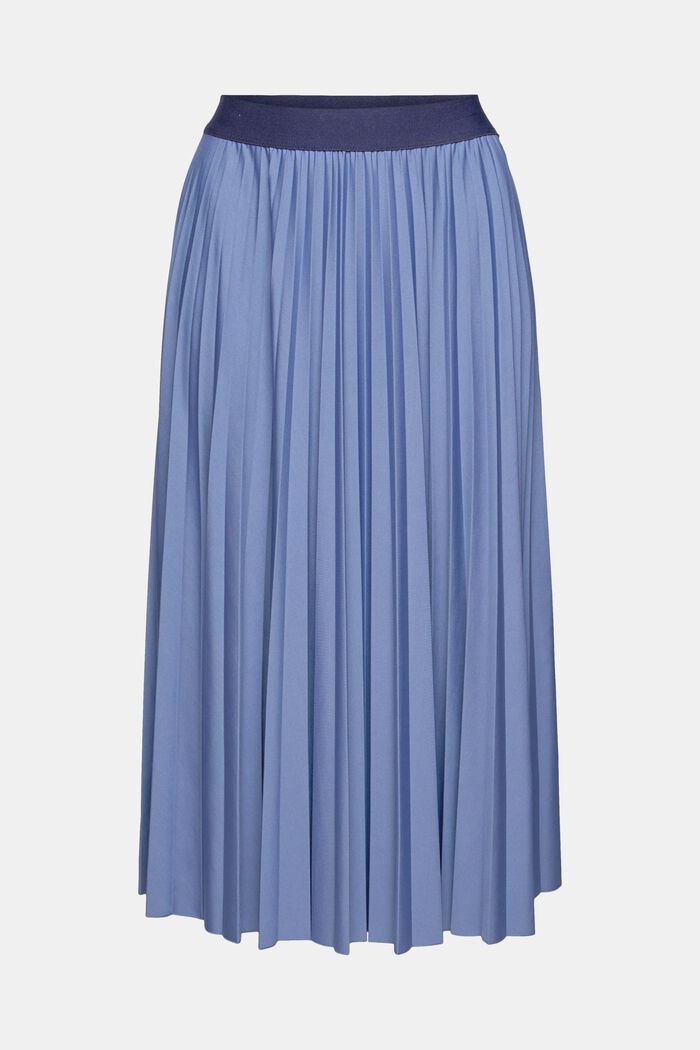 Plisseret nederdel med elastisk linning, BLUE LAVENDER, detail image number 7