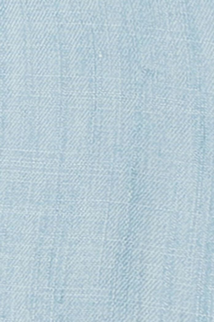Mini skjortekjole med bindebælte, BLUE LIGHT WASHED, detail image number 5