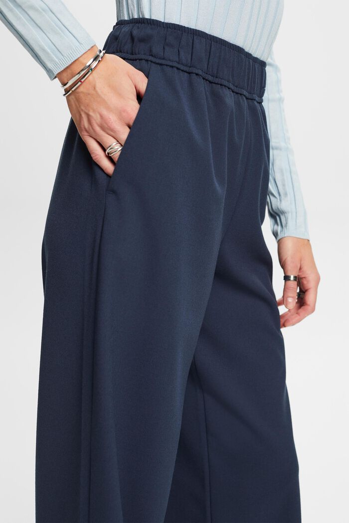Pull on-bukser med vide ben, PETROL BLUE, detail image number 2