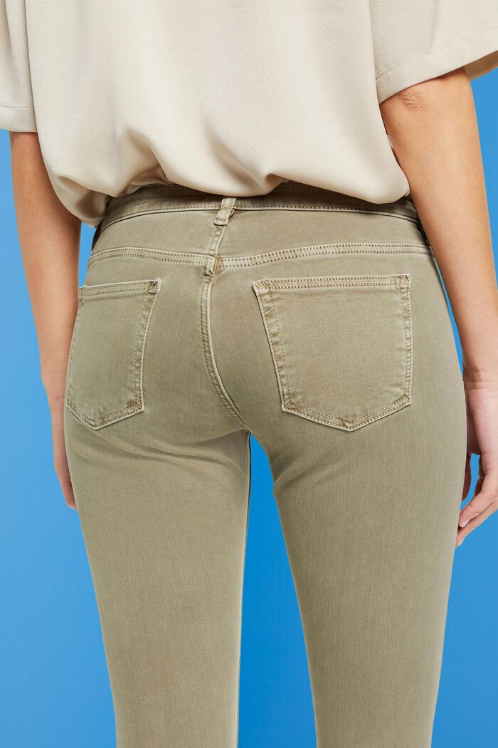 Skinny jeans med mellemhøj talje, LIGHT KHAKI, detail image number 2