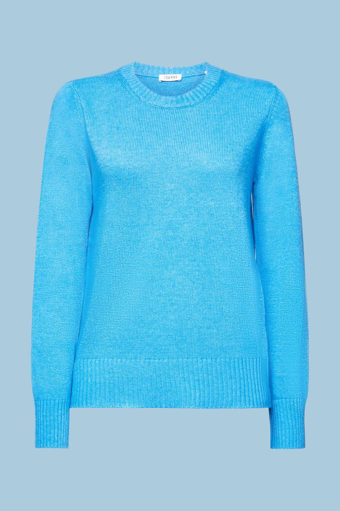 Striksweater med rund hals, BLUE, detail image number 5