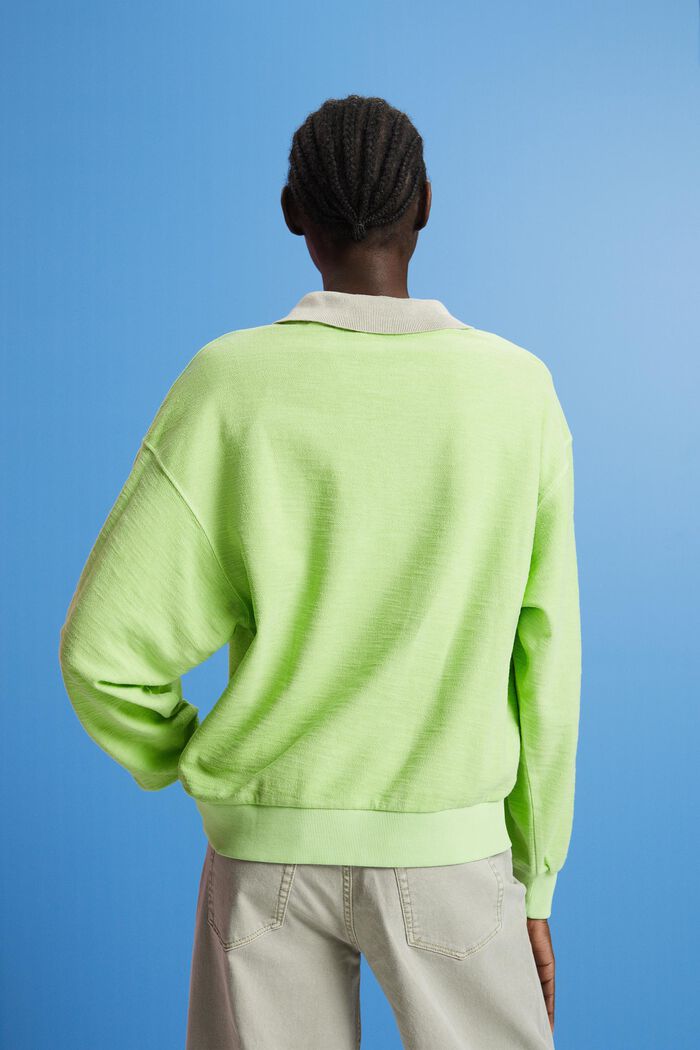 Sweatshirt med struktur, CITRUS GREEN, detail image number 3