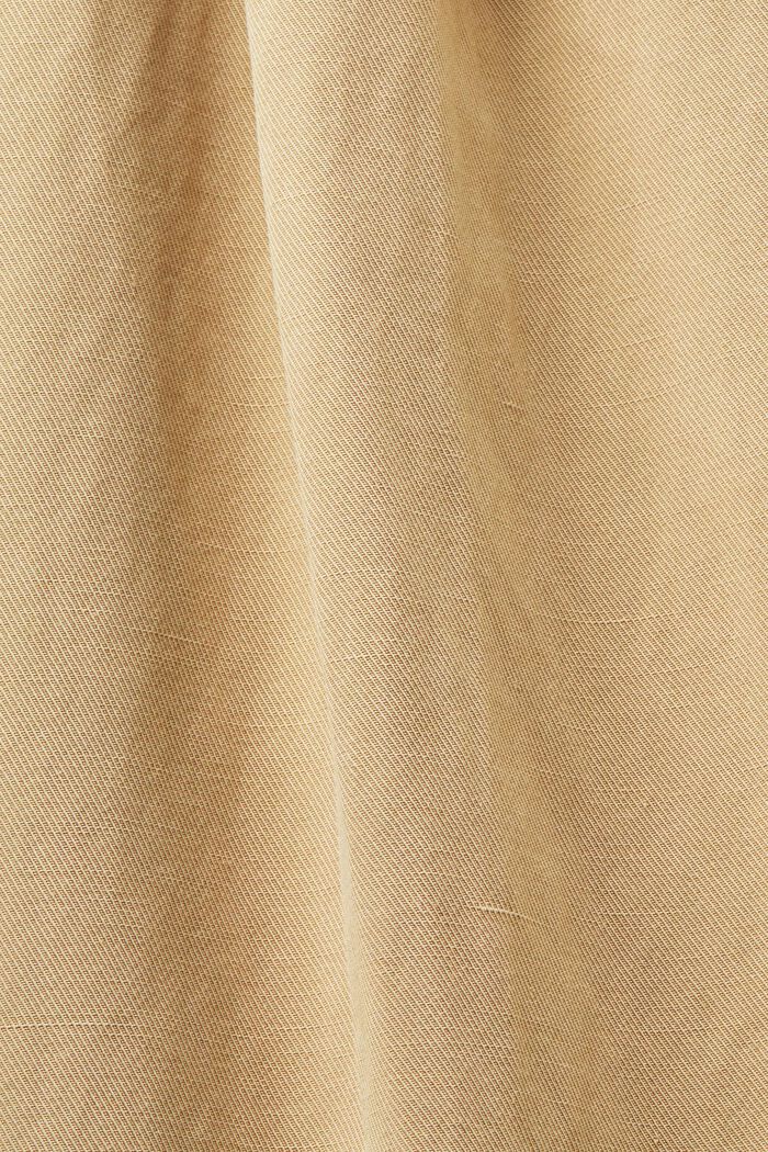 Culottebukser med høj talje og vide ben, BEIGE, detail image number 6
