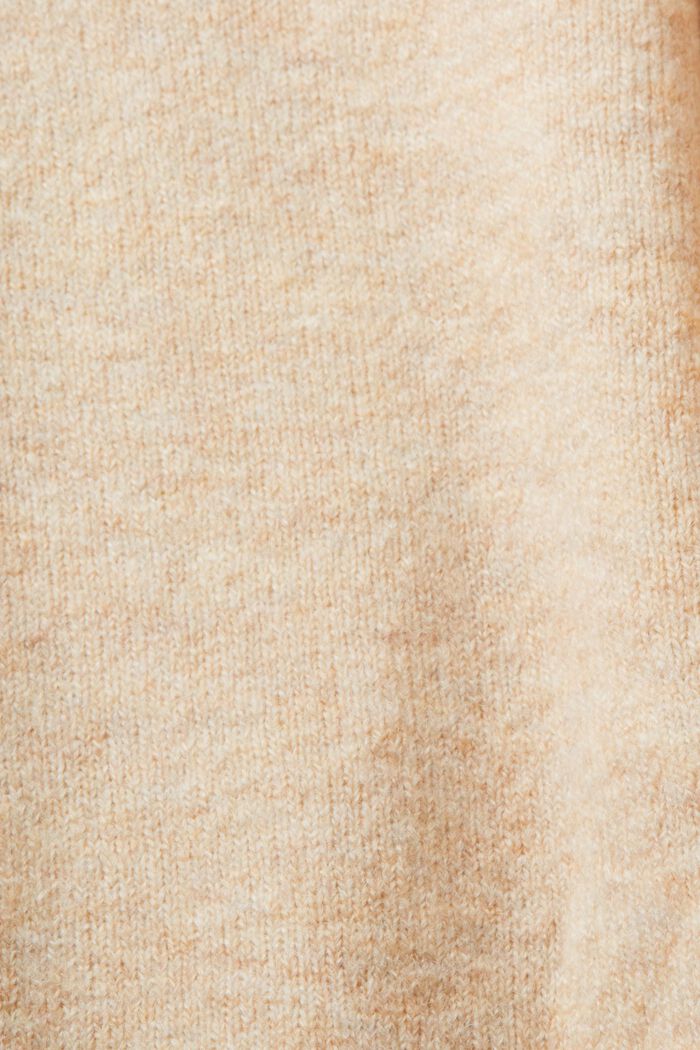 Pullover i uldmiks med høj hals, SAND, detail image number 5