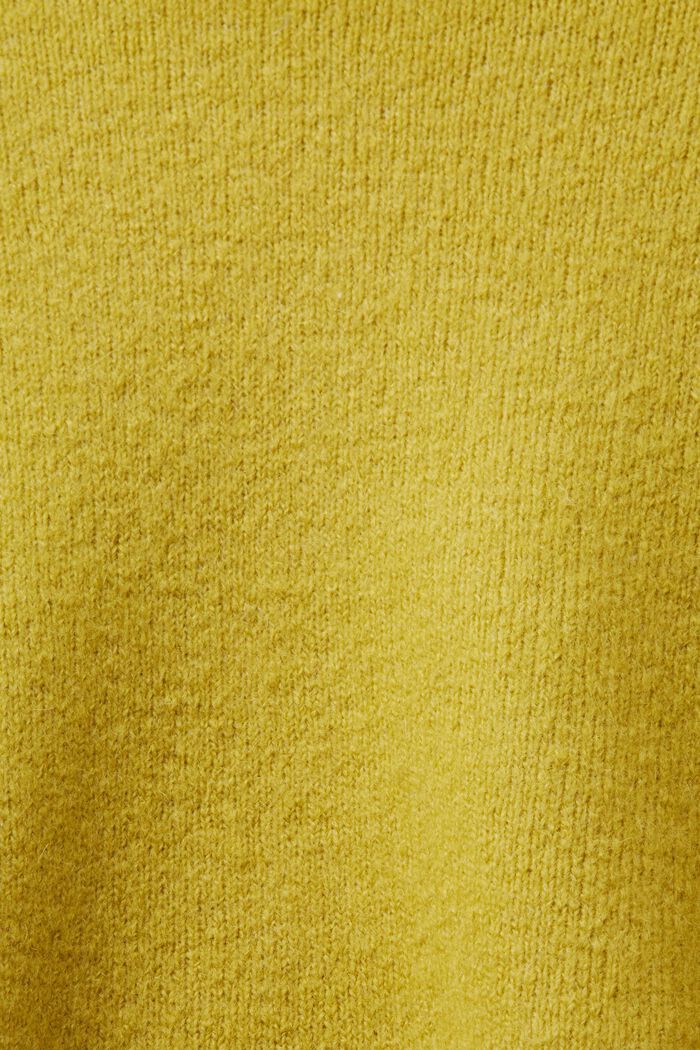 Rullekravesweater i uldmiks, PISTACHIO GREEN, detail image number 6