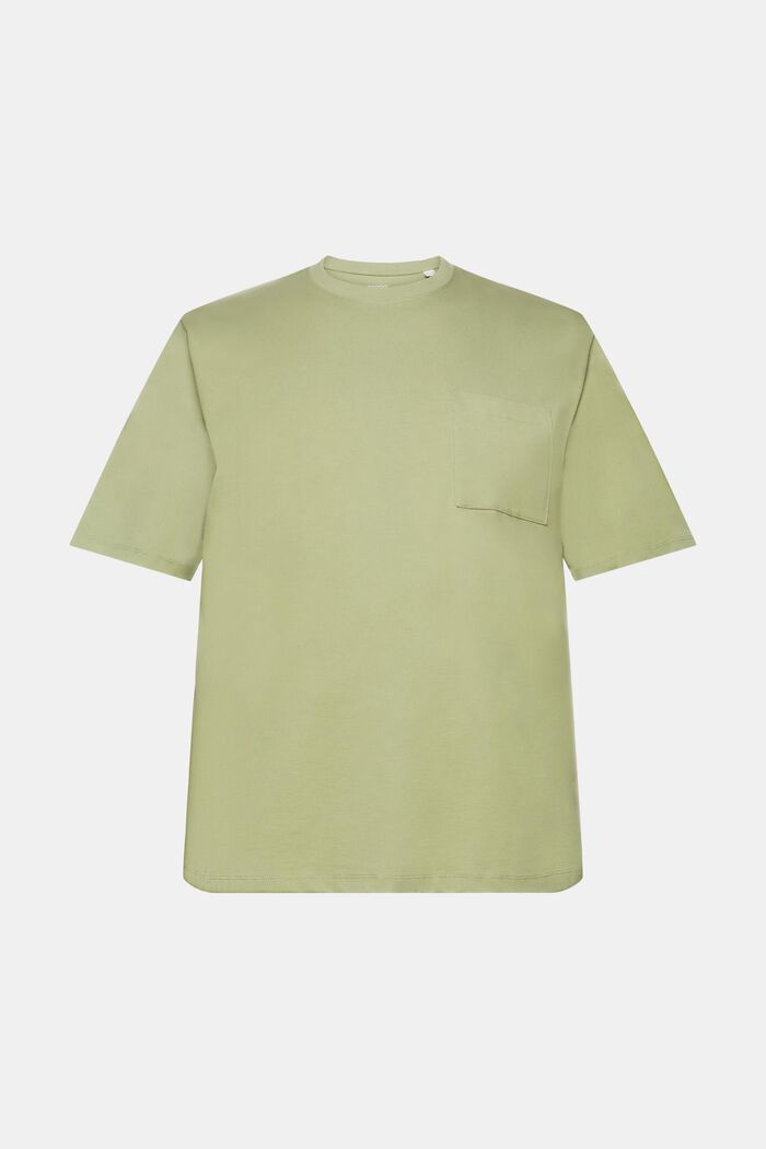 Jersey-T-shirt, 100% bomuld, LIGHT KHAKI, detail image number 7
