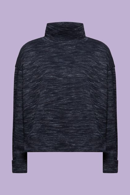 Sweatshirt i bomuldsmiks med høj krave