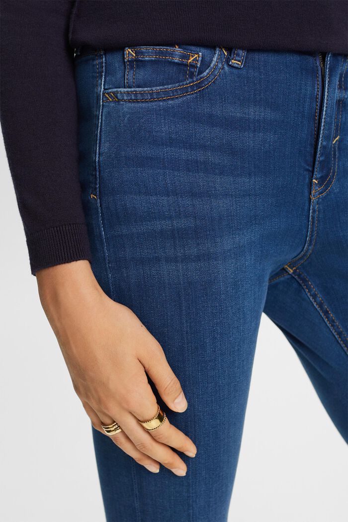 Skinny jeans med høj talje, BLUE MEDIUM WASHED, detail image number 1